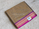 Load image into Gallery viewer, Chettinad Cotton Saree x Checkered - Copper Teal x Magenta
