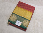 Load image into Gallery viewer, Chettinad Cotton Saree x Checkered - Maroon x Dark Green
