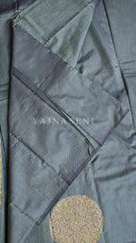 Load image into Gallery viewer, Soft Silk Borderless Mandala Saree - Dark Sage
