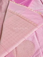 Load image into Gallery viewer, Soft Silk Borderless Mandala Saree - Soft Pink
