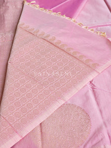 Soft Silk Borderless Mandala Saree - Soft Pink
