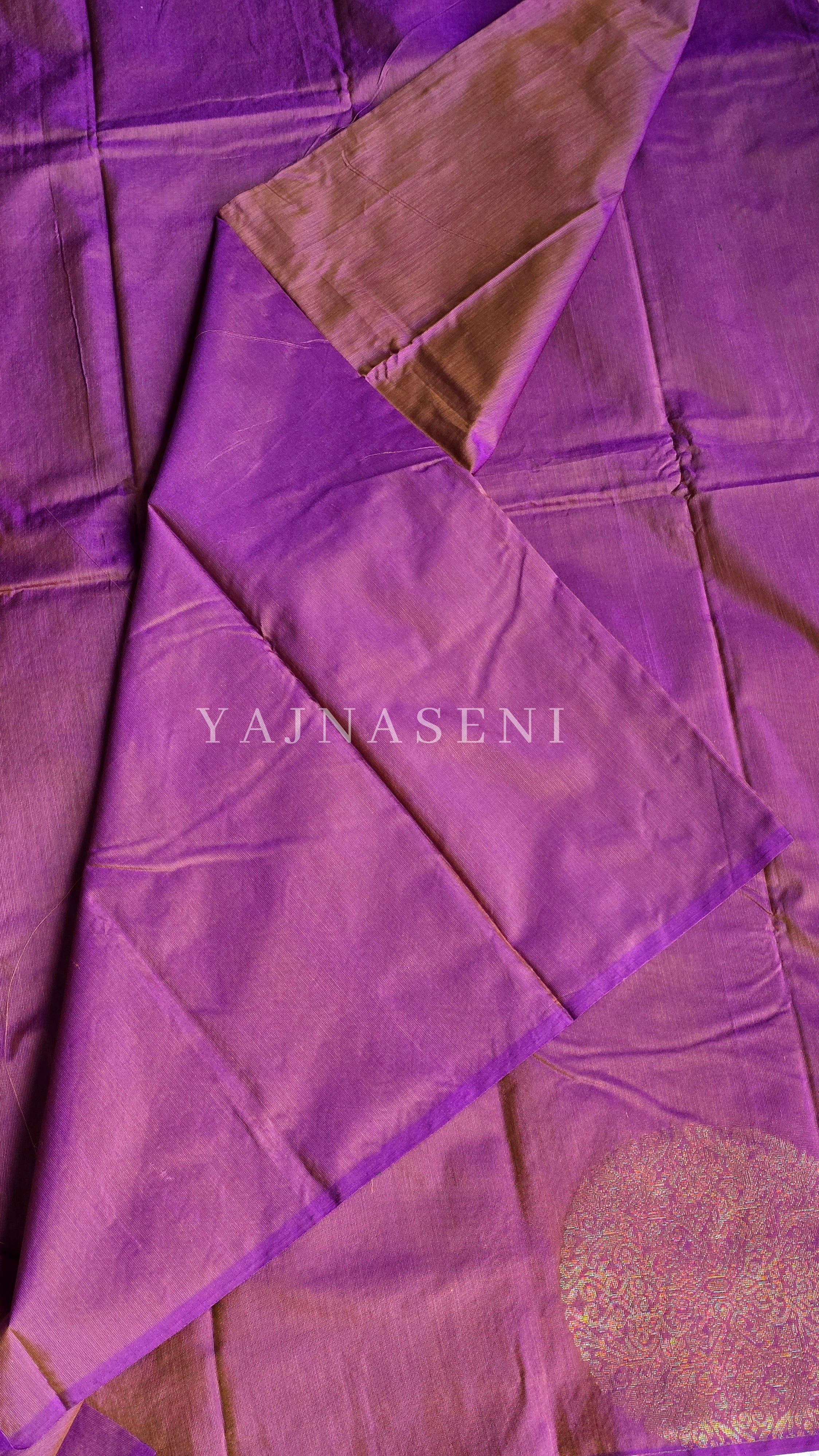 Soft Silk Borderless Mandala Saree - Mauve (Yellow Undertone)
