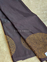 Load image into Gallery viewer, Soft Silk Borderless Mandala Saree - Dark Oak
