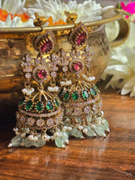 Load image into Gallery viewer, MASTANI Jhumkas (Rani x Green)
