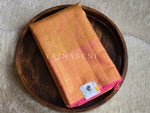 Load image into Gallery viewer, SILKEN SUNSET - Pure Kanjivaram Silk Saree with Gold Zari
