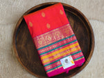 Load image into Gallery viewer, SUNSET VEIL - Pure Kanjivaram Silk Saree with Gold Zari
