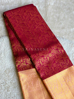 Load image into Gallery viewer, WILD ROSE WEAVE - Pure Kanjivaram Silk Saree with Gold Zari
