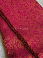 Load image into Gallery viewer, WILD ROSE WEAVE - Pure Kanjivaram Silk Saree with Gold Zari
