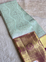Load image into Gallery viewer, BREEZY BERRY - Pure Kanjivaram Silk Saree with Gold and Light Gold Zari
