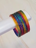 Load image into Gallery viewer, Handmade Raindrop Glass Bangles - Multicolour
