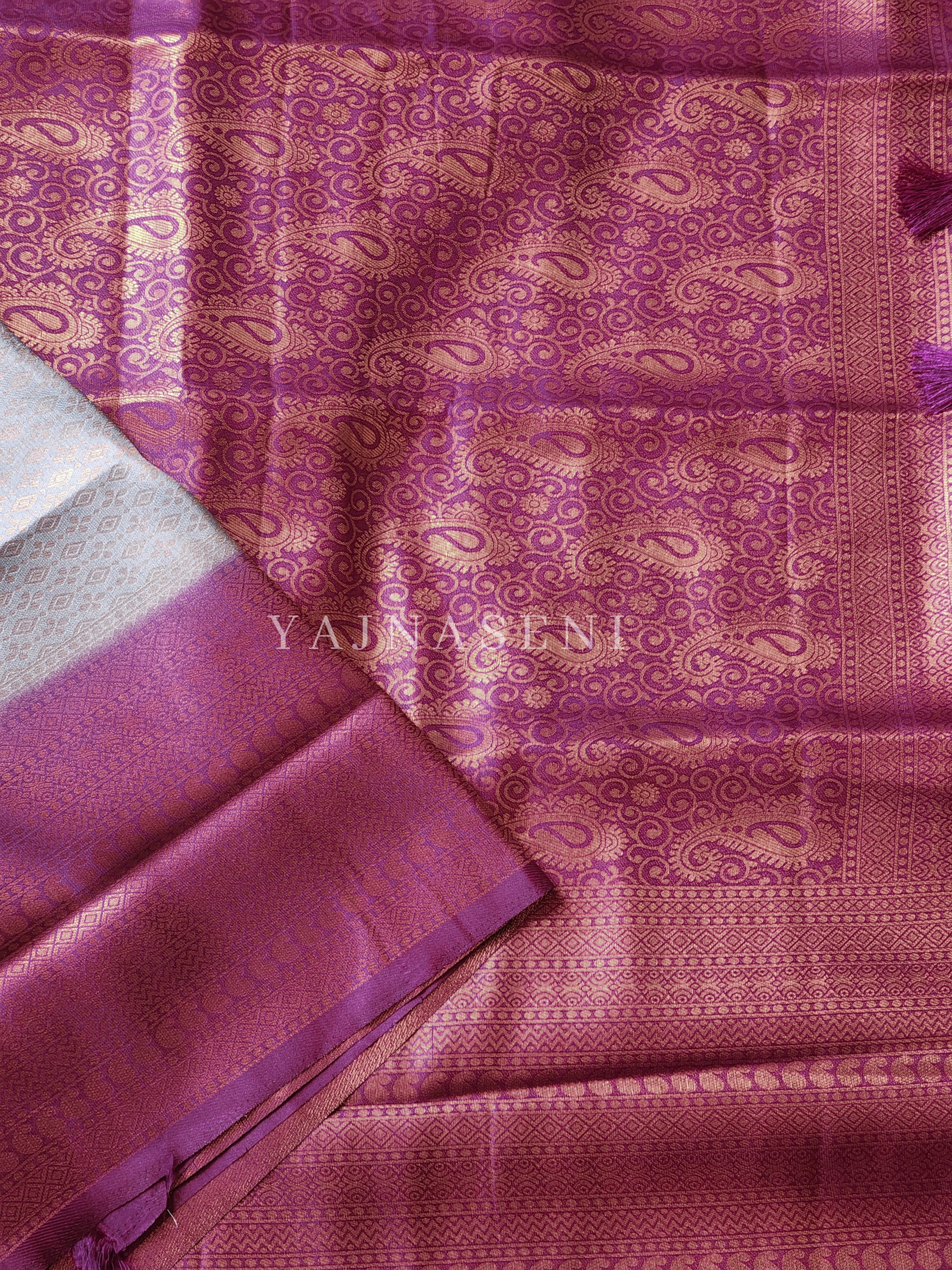 Kubera Pattu - Ash Purple x Plum