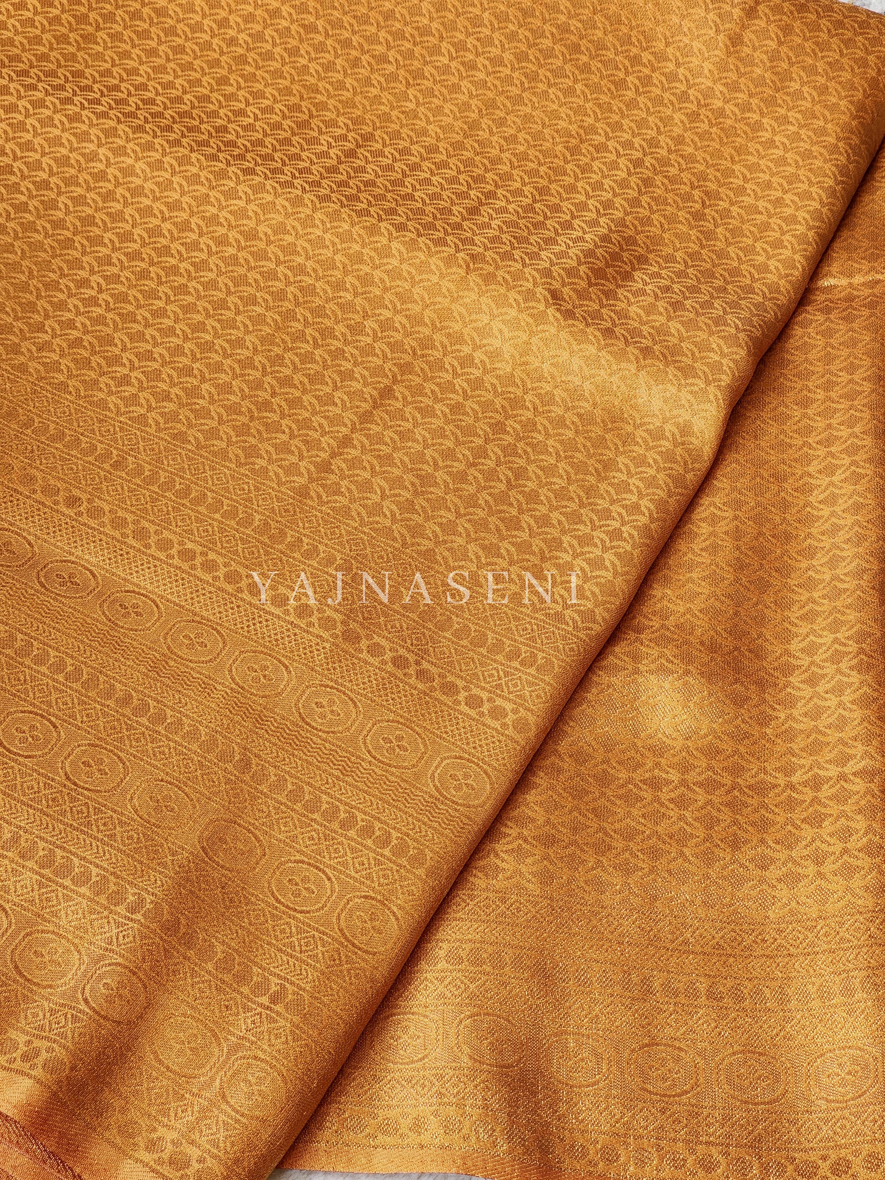 Kubera Pattu Saree - Dark Mustard
