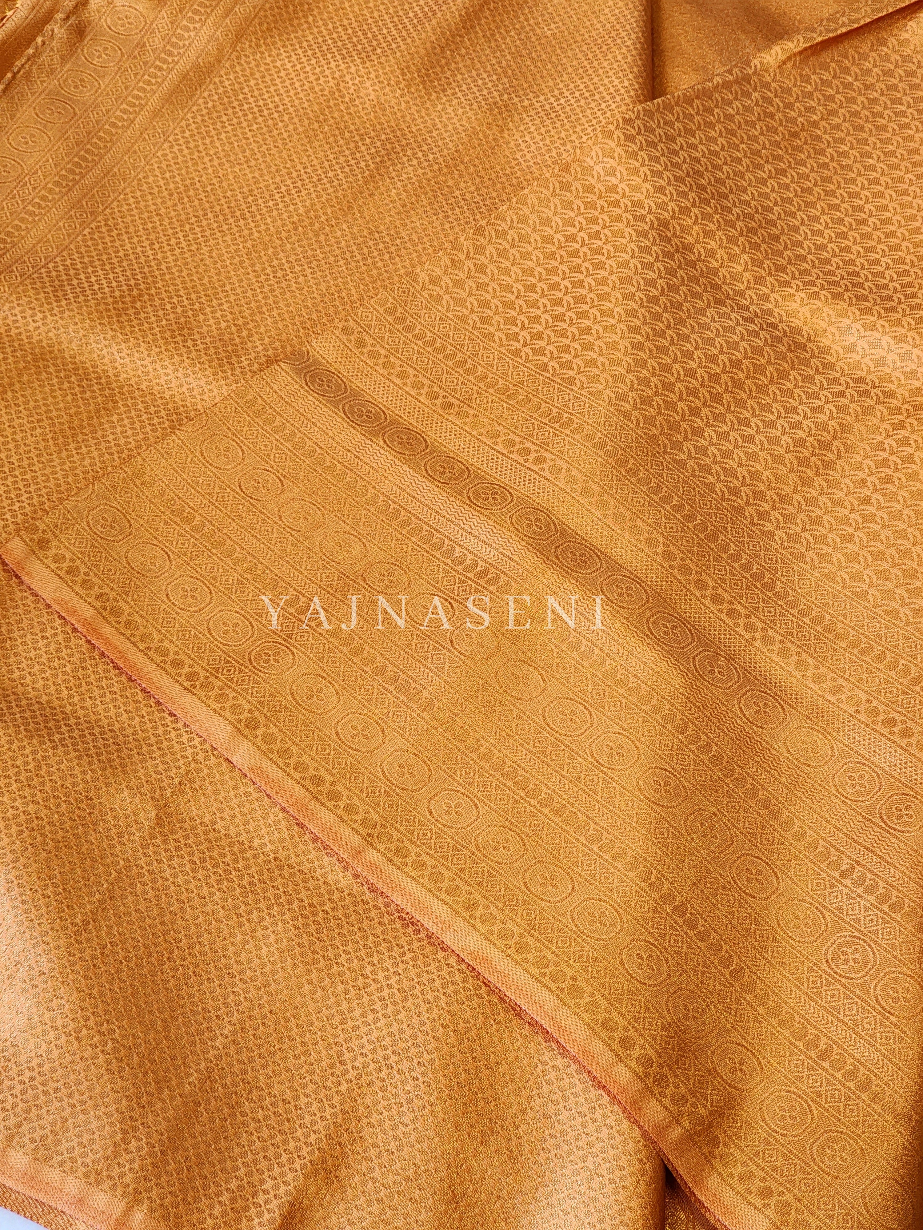 Kubera Pattu Saree - Dark Mustard