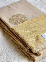 Load image into Gallery viewer, Semi Soft Silk Gold Zari Saree - Cream
