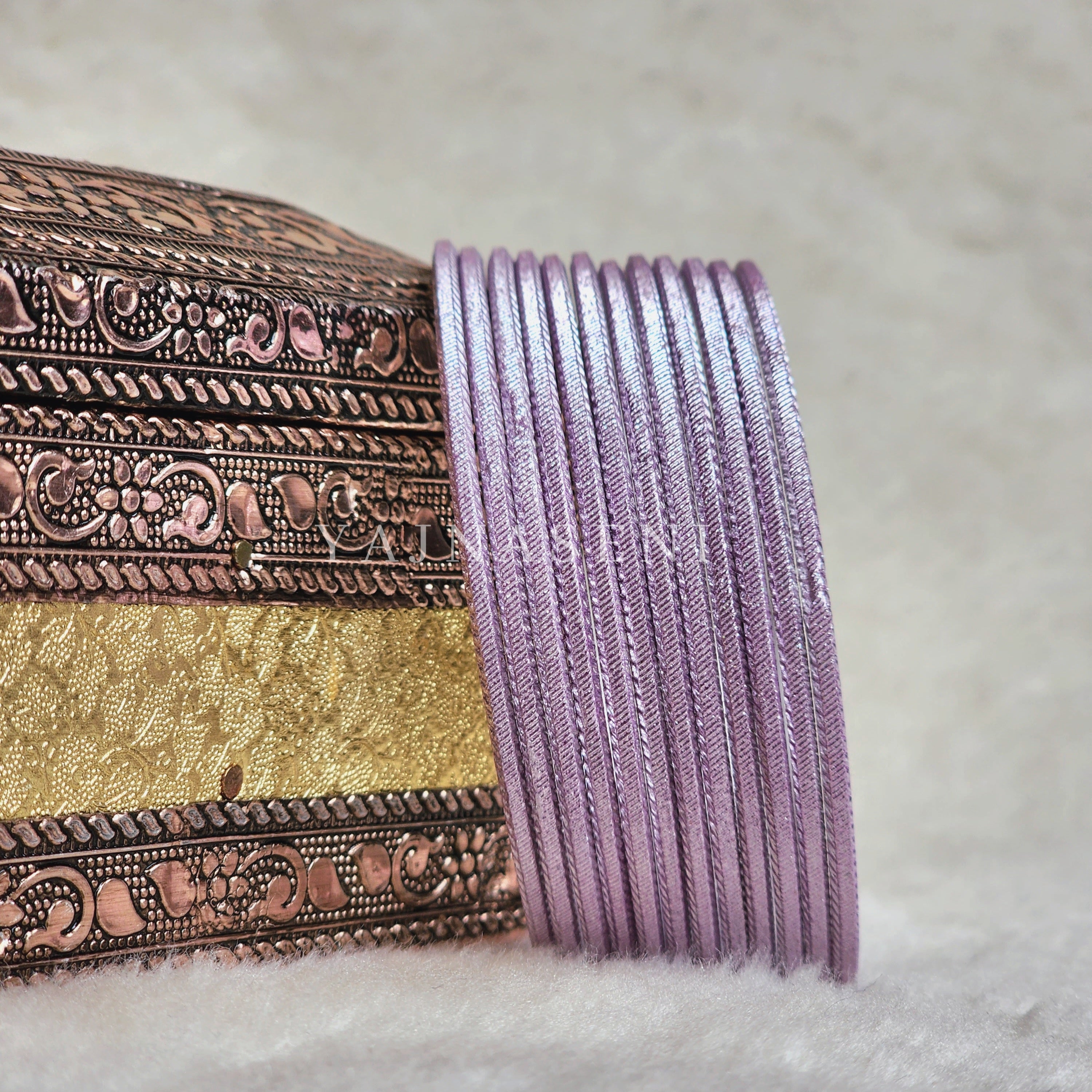Solid Colour Metallic Bangles - Lilac