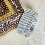 Load image into Gallery viewer, Solid Colour Metallic Bangles - Silver
