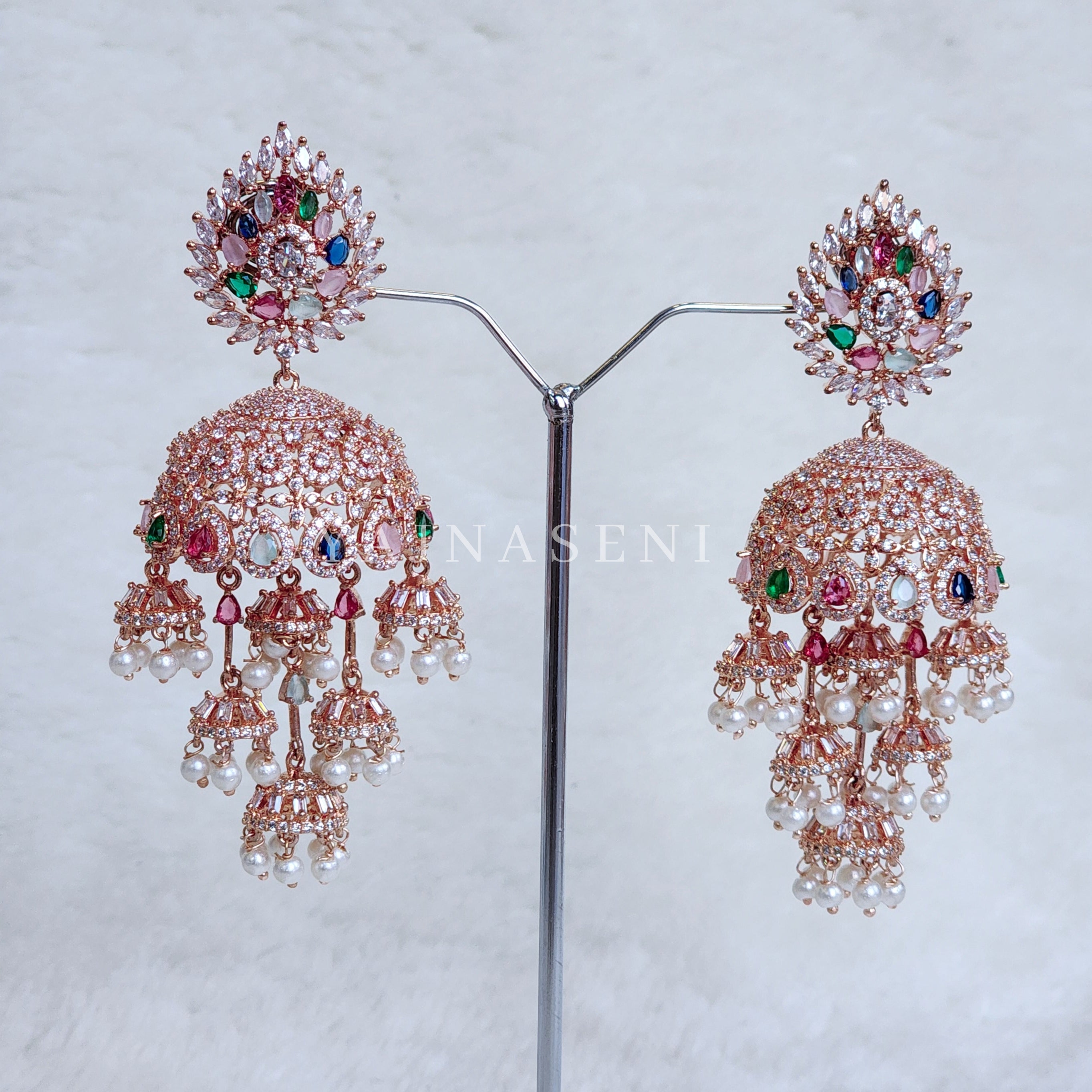 HAREETA jhumkas (Rosegold)