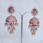 Load image into Gallery viewer, HAREETA jhumkas (Rosegold)
