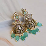 Load image into Gallery viewer, JAHANARA Jhumkas (Mint)
