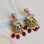 Load image into Gallery viewer, JAHANARA Jhumkas (Red)
