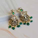 Load image into Gallery viewer, JAHANARA Jhumkas (Green)
