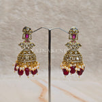 Load image into Gallery viewer, JAHANARA Jhumkas (Red)
