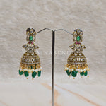 Load image into Gallery viewer, JAHANARA Jhumkas (Green)
