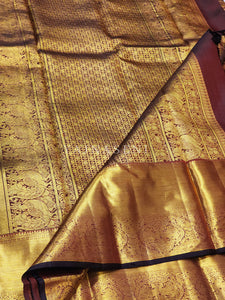Gajagamini - Pure Kanjivaram Silk Saree with Gold Zari