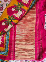 Load image into Gallery viewer, Gajji Silk Saree : White x Pink
