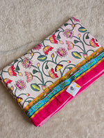Load image into Gallery viewer, Gajji Silk Saree : White x Pink
