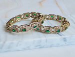 Load image into Gallery viewer, ZENIA - pair of bangles (Emerald)
