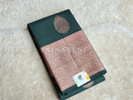 Load image into Gallery viewer, FOREST JEWEL - Pure Kanjivaram Silk Saree with Rosegold Zari
