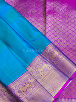 Load image into Gallery viewer, REGALIA TEMPTRESS - Pure Kanjivaram Silk Saree with Gold Zari
