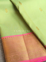Load image into Gallery viewer, CROWN BLOOM - Pure Kanjivaram Silk Saree with Gold Zari
