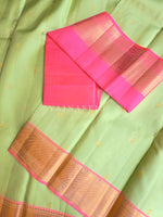 Load image into Gallery viewer, CROWN BLOOM - Pure Kanjivaram Silk Saree with Gold Zari
