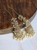 Load image into Gallery viewer, RAINA Jhumkas with Sahara (White)
