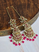Load image into Gallery viewer, RAINA Jhumkas with Sahara (Rani)
