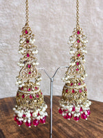 Load image into Gallery viewer, RAINA Jhumkas with Sahara (Rani)
