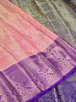 Load image into Gallery viewer, Brocade Semi Silk Saree - Pink x Purple
