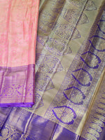 Load image into Gallery viewer, Brocade Semi Silk Saree - Pink x Purple
