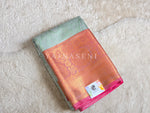 Load image into Gallery viewer, Brocade Semi Silk Saree - Mint x Pink
