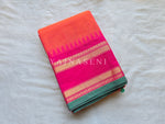 Load image into Gallery viewer, Chettinad Cotton Saree : Orange x Pink
