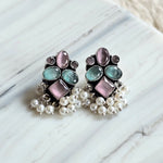Load image into Gallery viewer, KEESHA Earrings (Mint x Pink)
