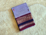 Load image into Gallery viewer, Kanchi Cotton Saree : Ash Purple x Dark Purple
