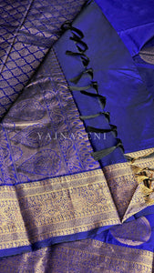 Semi Soft Silk Gold Zari Saree - Persian Blue