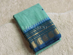 Load image into Gallery viewer, Kanchi Cotton Saree x Temple Border : Aqua x Teal

