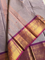 Load image into Gallery viewer, Kanchi Cotton Saree : Ash Purple x Wine
