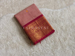 Load image into Gallery viewer, Kanchi Cotton Saree : Blush x Maroon
