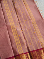 Load image into Gallery viewer, Kanchi Cotton Saree : Blush x Maroon
