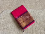 Load image into Gallery viewer, Kanchi Cotton Saree : Hot Pink x Purple
